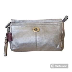 Coach Park zip up clutch bag